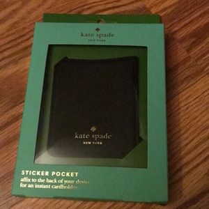 Kate spade black leather phone sticker pocket